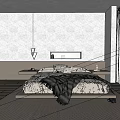 Minimalist Bedroom Interior With Wooden Headboard Bed Nightstands And Neutral Tones Blanket