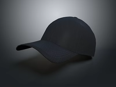 Black Baseball Cap with Textured Design for Casual Daily Wear Lightweight and Comfortable Fit 3d model