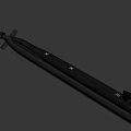Black Submarine Exterior Design With Sleek Hull Conning Tower And Antennas