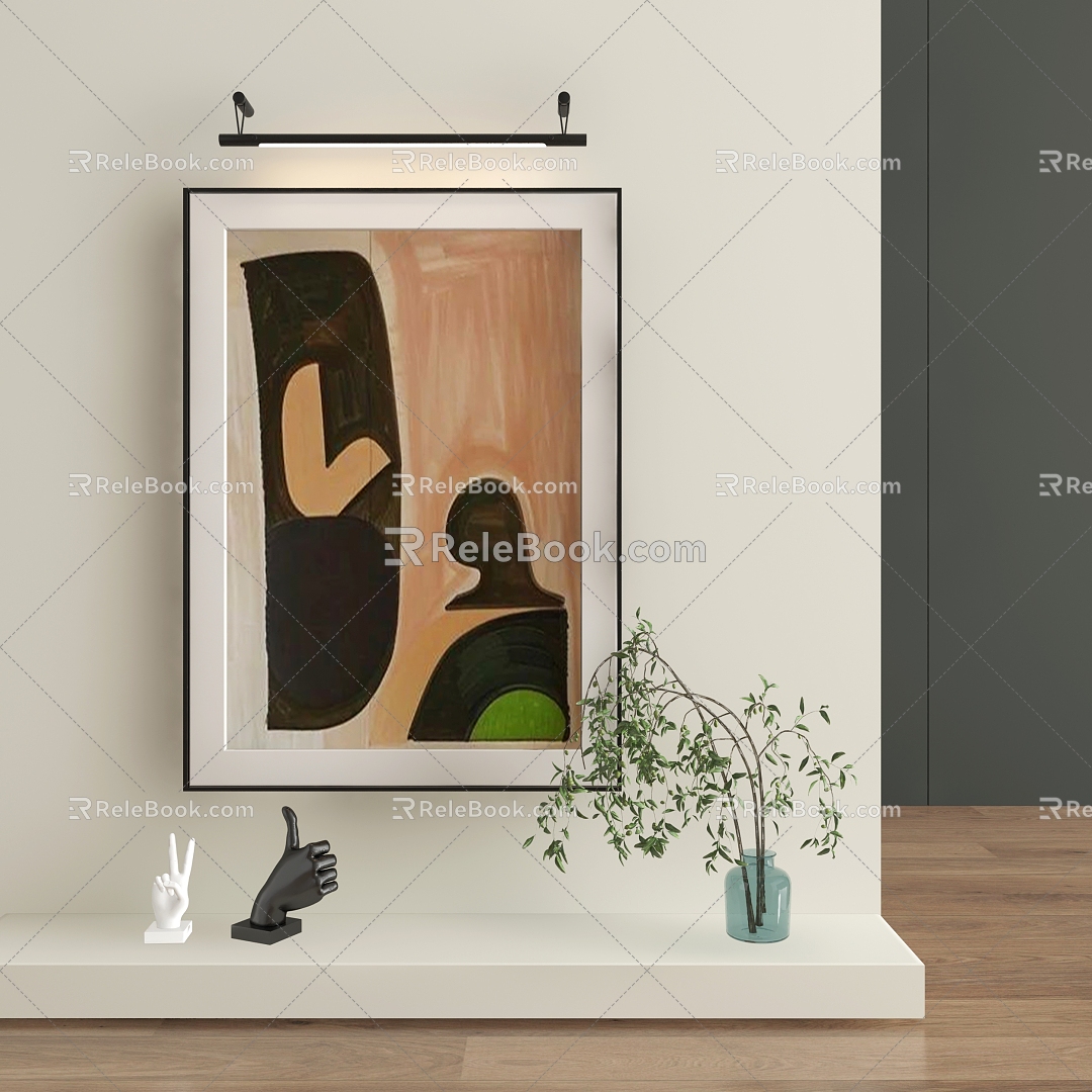 Abstract Hanging Paintings 3d model