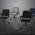 Modern Office Swivel Chairs With Armrests Wheels And Various Colors
