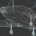 Red Fighter Jet Model With White Wings Transparent Cockpit And Landing Gear