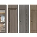 New Chinese style single door 3d model