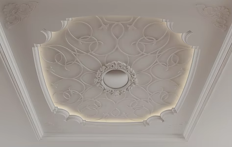European-style ceiling 3d model