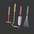 Stainless Steel Kitchen Utensils Set With Wooden Handles And Tools