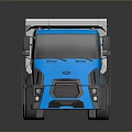 Blue Heavy Duty Dump Truck With Gray Open Bed And Modern Design