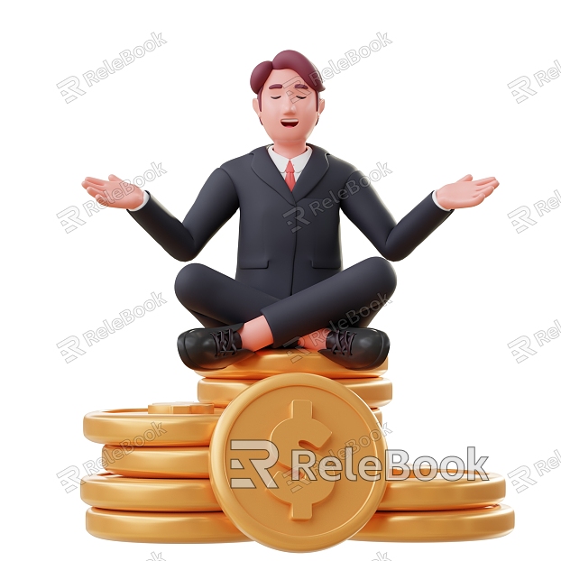 Men in Suits Men Gold Coins Men Cartoon Men Cartoon Scenes model