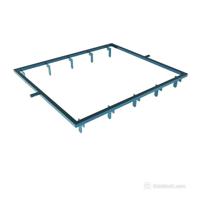 Sturdy Square Metal Frame Structure With Multiple Support Legs And Base 3d model