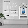 Elegant Lighted Cosmetic Display Cabinets And Shelves For Skincare Products In Beauty Retail Stores