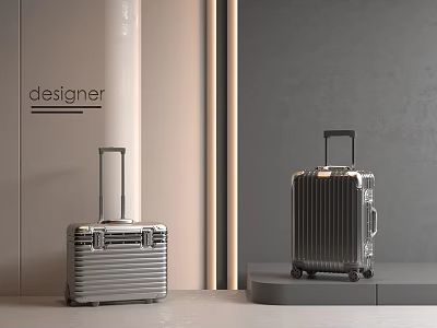 Luggage modern trolley luggage 3d model