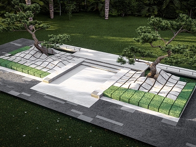 Modern Tree Pond model