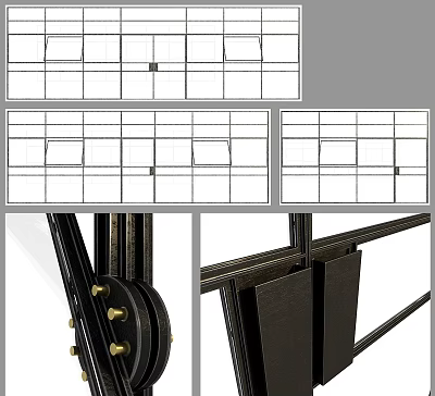 Detailed Black Metal Frame Structure With Wheels And Connecting Components Design 3d model