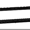 Black Metal Slotted Frame With Multiple Holes For Industrial Mechanical Applications