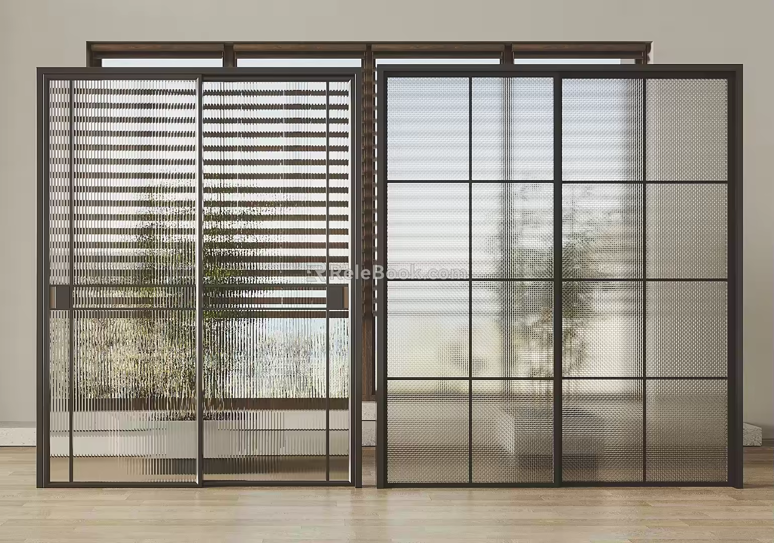 Modern sliding door 3d model