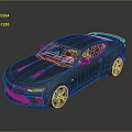 Gray Two Door Sports Car With Aerodynamic Design And Black Wheels