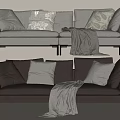 Double sofa 3d model