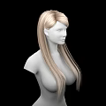 Game and Movie Character With Long Blonde Hair 3D Bust Model