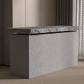 Modern Stone Table Island 3d model