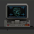 Vintage Computer With Retro Design Featuring Globe Graphic On Screen And Classic Keyboard 3d model