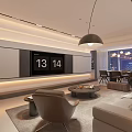 Modern Minimalist Living And Dining Room With Smart TV And Warm Ambient Home Interior Design