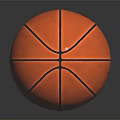 Professional Orange Basketball With Black Stripes And High Quality Logo Design