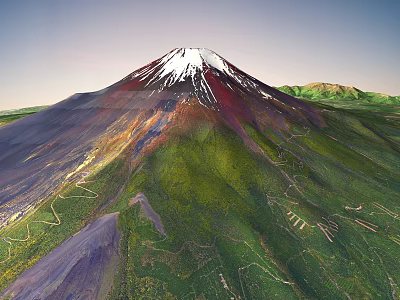 Modern Mount Fuji Map 3d model Modern Mount Fuji Map 3d model