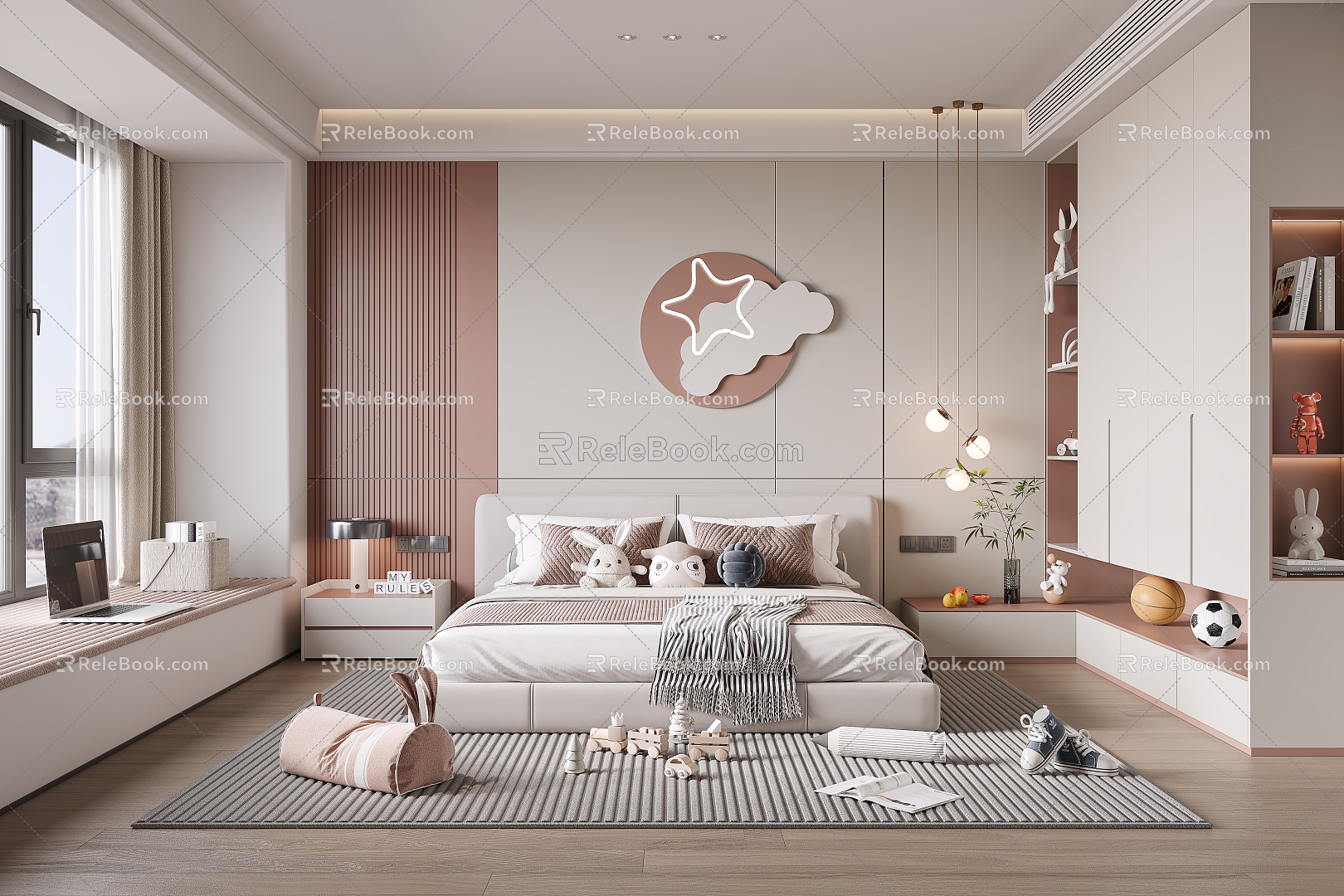 Modern Children's Room Girls Children's Room 3d model