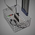 Medical Monitor With Display Screen Stand Cables And Storage Basket
