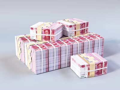 Luxury Jewelry Bundles Stacked In Piles With Shiny Metallic Surfaces And Elegant Design 3d model
