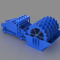 Blue Industrial Sand Washing Equipment With Rotary Drum And Screening System