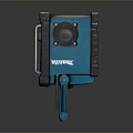 Blue Black Industrial Device Featuring Digital Display Screen And Heavy Duty Enclosure
