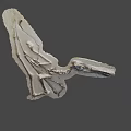 Prehistoric Bird Skeleton Fossil Well Preserved On Ancient Stone Slab