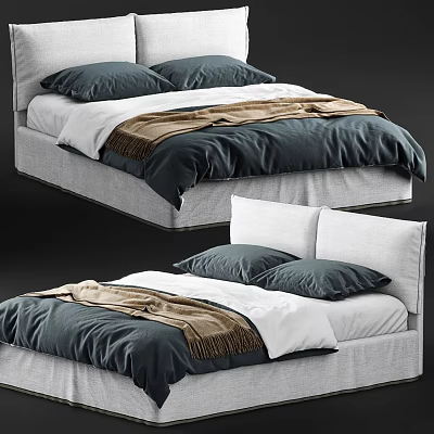 Modern Double Bed 3d model