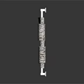 Modern Textured Towel Hanging On Chrome Towel Rack For Bathroom Living