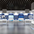Beijing Future Planning Exhibition Hall Interior With Digital Displays World Map And Modern Counters