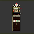 Classic Slot Machine With Coin Slot Lever Game Screen And Control Buttons