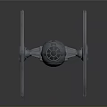 Detailed TIE Fighter Spacecraft Model For Cosmic Exploration And Interstellar Travel