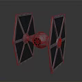 Detailed TIE Fighter Spacecraft Model For Cosmic Exploration And Interstellar Travel