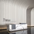 Modern reception desk 3d model