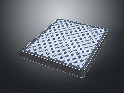 High Quality Supportive Mattress With Patterned Grid Surface And Comfortable Structure 3d model