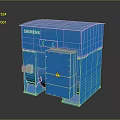 Sturdy Siemens Blue Display Shelf with Durable Structure for Commercial Retail Use