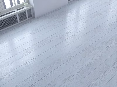 Light Colored Wooden Floor With Natural Grain Texture In Modern Interior Room 3d model