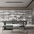 Modern Study Home Study 3d model
