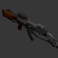 Advanced Modern Tactical Rifle With Scope Ergonomic Grip And Tactical Design 3d model