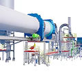 Industrial Processing Equipment With Rotary Kiln Pipes Tower And Structural Components