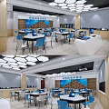 Modern Classroom Computer Classroom Science and Technology Classroom 3d model