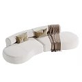 Modern Modular Sofa Set With Decorative Pillows Throw Blanket And Color Options