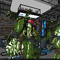 Modern Restaurant Interior With Stone Wall Wine Racks Bar Counter And Seating