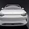White Modern Car With Sleek Front Design And Luxury Interior Dashboard Screen Seats