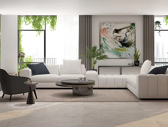 modern living room 3d model